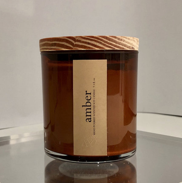 amber fragrance luxury candle.