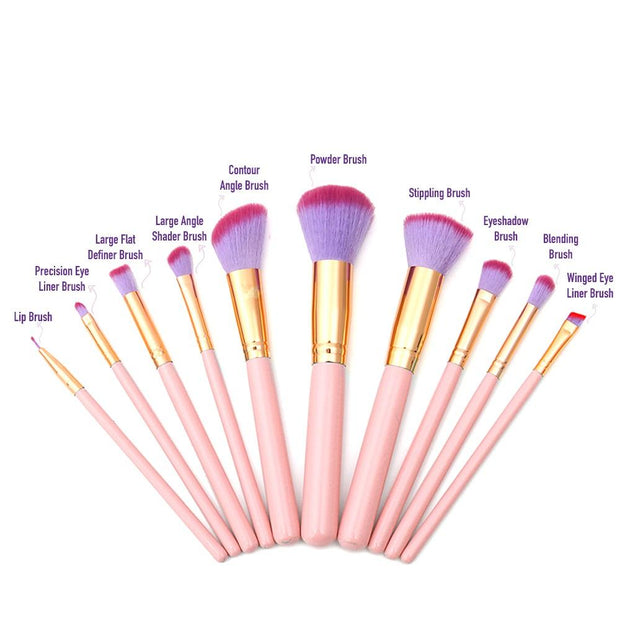 MAKEUP BRUSHES Mermaid Shell Kaia 11 pcs