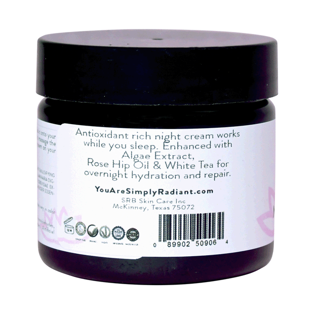 Organic Skin Renewal Anti Aging Night Cream - Hydrates, Firms and