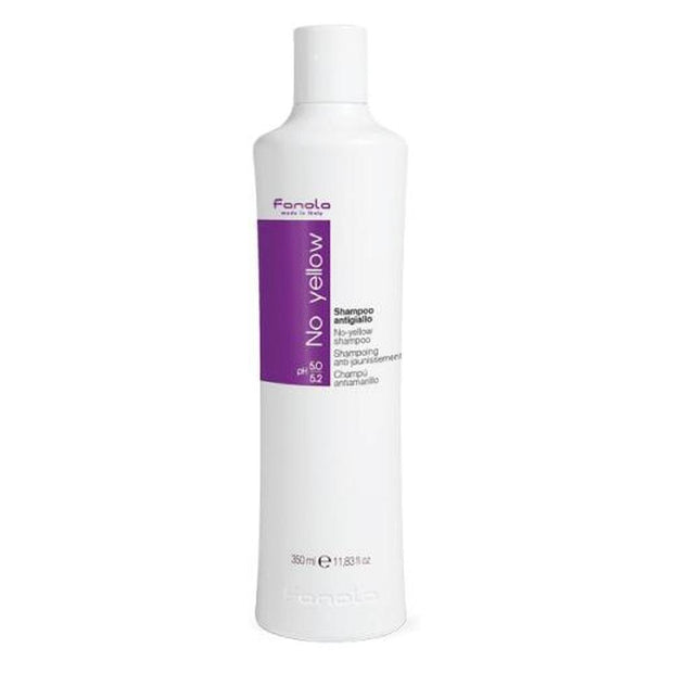 Fanola Shampoo No Yellow 350ml Purple Toner Blonde Grey Streaked Hair